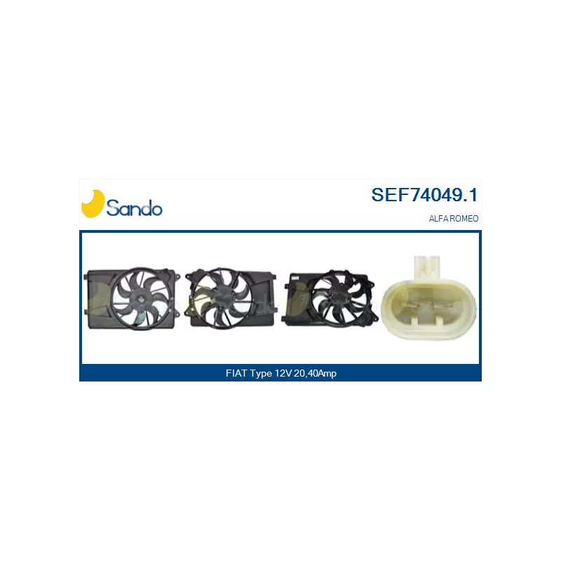 Moteur électrique, ventilateur pour radiateurs SANDO SEF74049.1