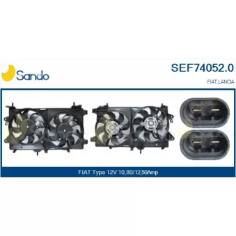 Moteur électrique, ventilateur pour radiateurs SANDO SEF74052.0