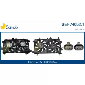 Moteur électrique, ventilateur pour radiateurs SANDO SEF74052.1