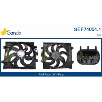 Moteur électrique, ventilateur pour radiateurs SANDO SEF74054.1