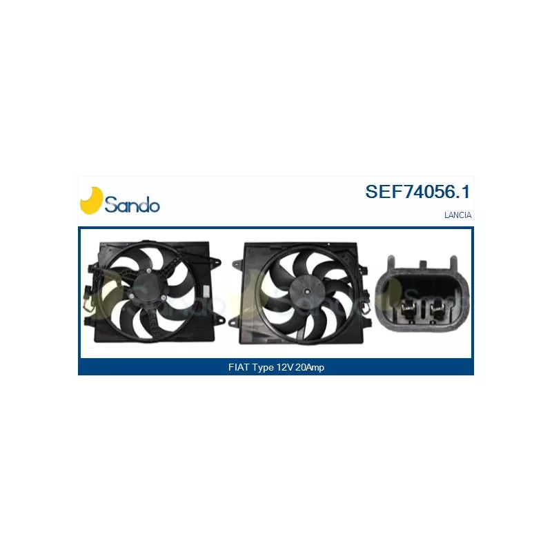 Moteur électrique, ventilateur pour radiateurs SANDO SEF74056.1