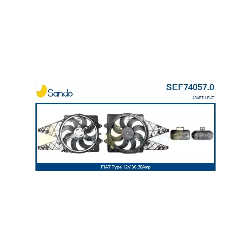 Moteur électrique, ventilateur pour radiateurs SANDO SEF74057.0