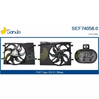 Moteur électrique, ventilateur pour radiateurs SANDO SEF74058.0