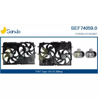 Moteur électrique, ventilateur pour radiateurs SANDO SEF74059.0