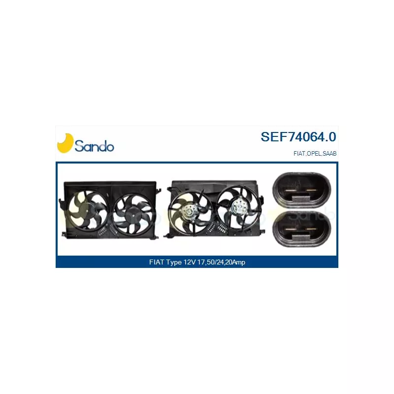 Moteur électrique, ventilateur pour radiateurs SANDO SEF74064.0