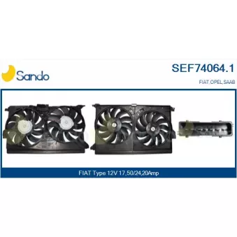 Moteur électrique, ventilateur pour radiateurs SANDO SEF74064.1
