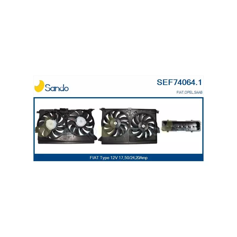 Moteur électrique, ventilateur pour radiateurs SANDO SEF74064.1