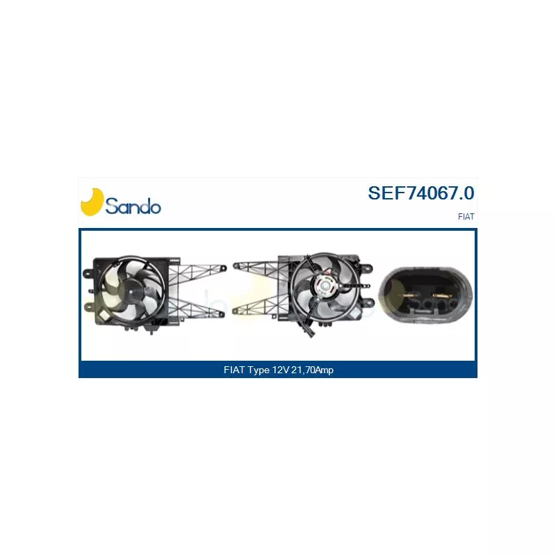 Moteur électrique, ventilateur pour radiateurs SANDO SEF74067.0