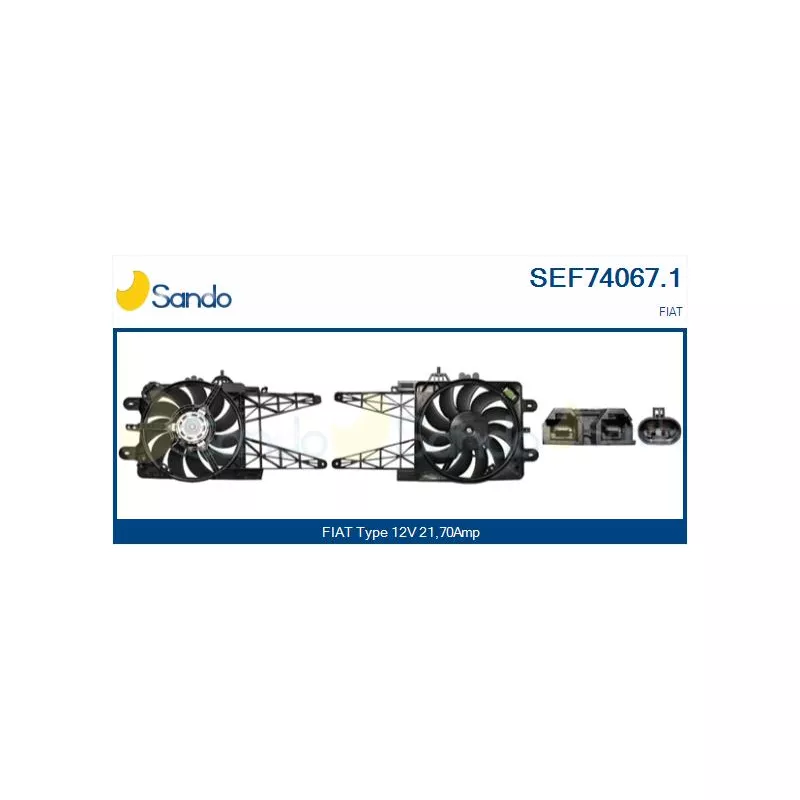 Moteur électrique, ventilateur pour radiateurs SANDO SEF74067.1