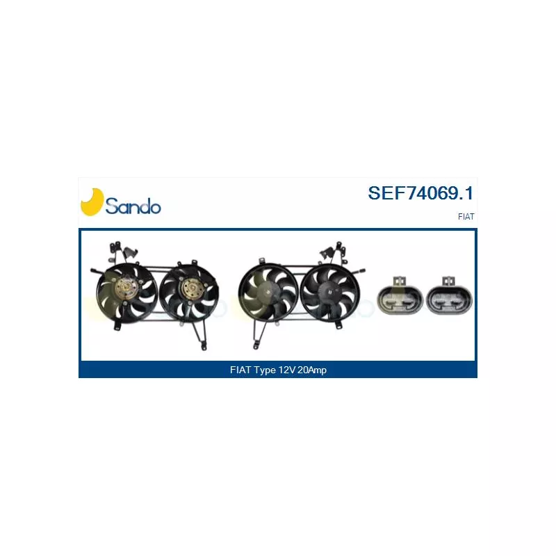 Moteur électrique, ventilateur pour radiateurs SANDO SEF74069.1