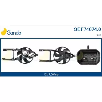 Moteur électrique, ventilateur pour radiateurs SANDO SEF74074.0