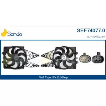 Moteur électrique, ventilateur pour radiateurs SANDO SEF74077.0
