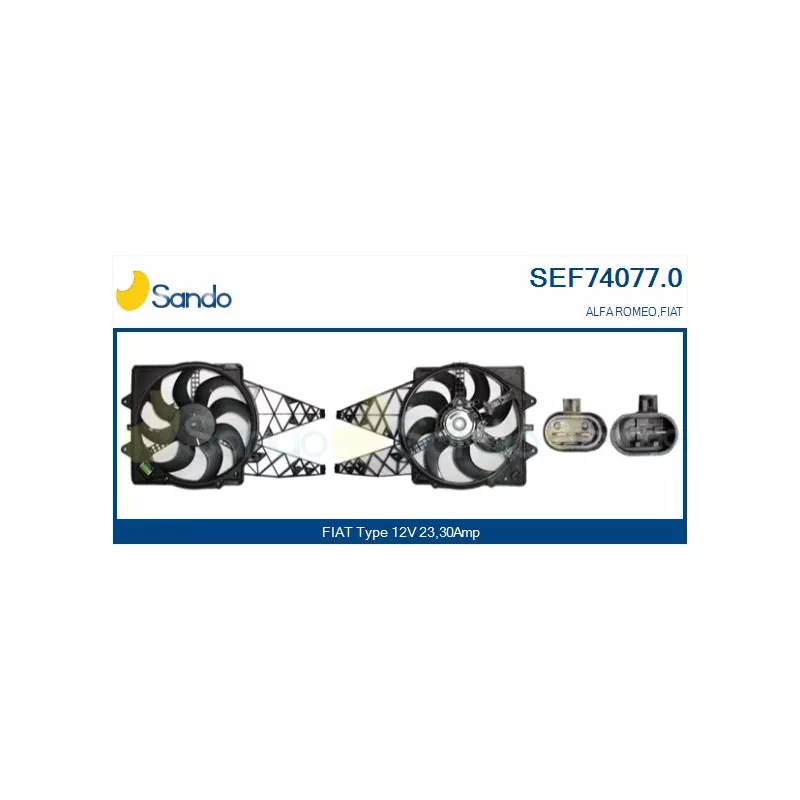 Moteur électrique, ventilateur pour radiateurs SANDO SEF74077.0