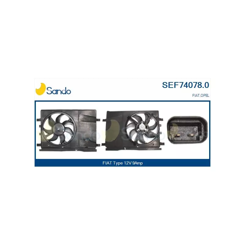 Moteur électrique, ventilateur pour radiateurs SANDO SEF74078.0