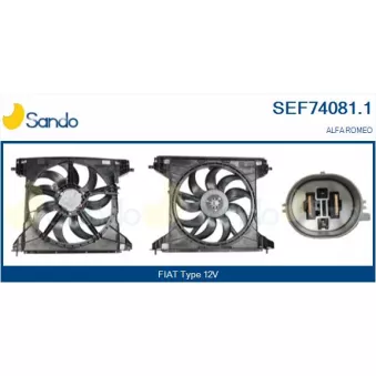 Moteur électrique, ventilateur pour radiateurs SANDO SEF74081.1