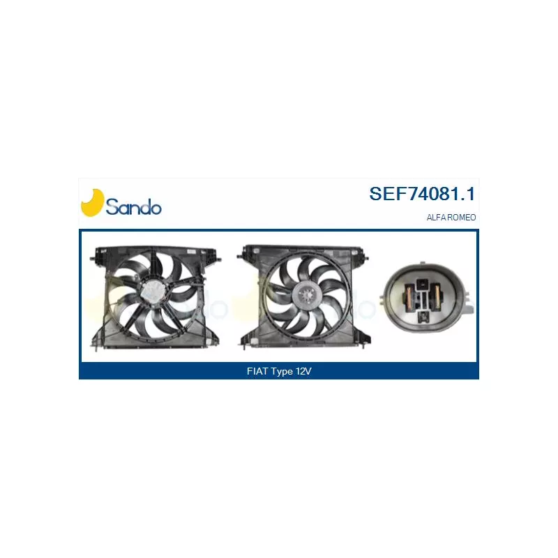Moteur électrique, ventilateur pour radiateurs SANDO SEF74081.1