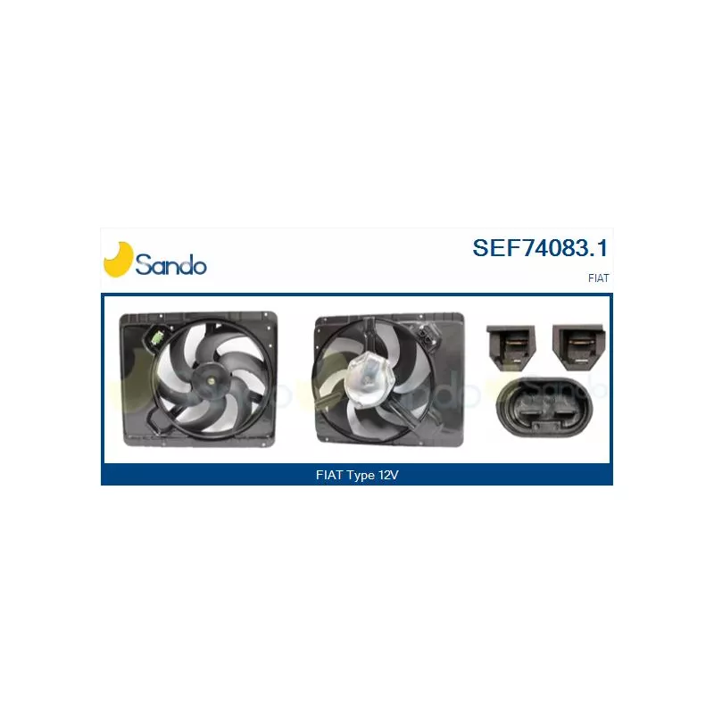 Moteur électrique, ventilateur pour radiateurs SANDO SEF74083.1