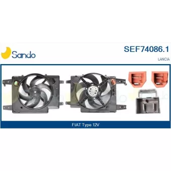 Moteur électrique, ventilateur pour radiateurs SANDO SEF74086.1