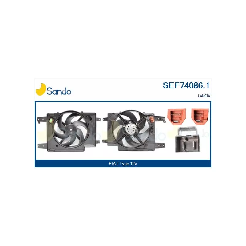 Moteur électrique, ventilateur pour radiateurs SANDO SEF74086.1
