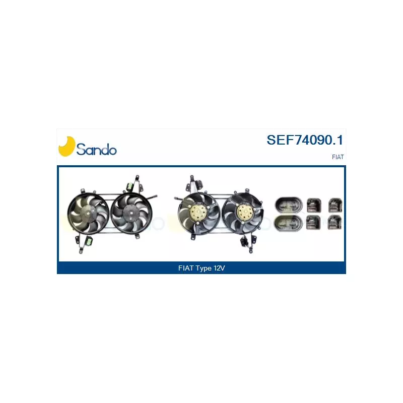 Moteur électrique, ventilateur pour radiateurs SANDO SEF74090.1