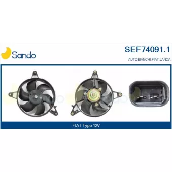 Moteur électrique, ventilateur pour radiateurs SANDO SEF74091.1