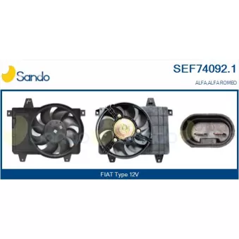 Moteur électrique, ventilateur pour radiateurs SANDO SEF74092.1