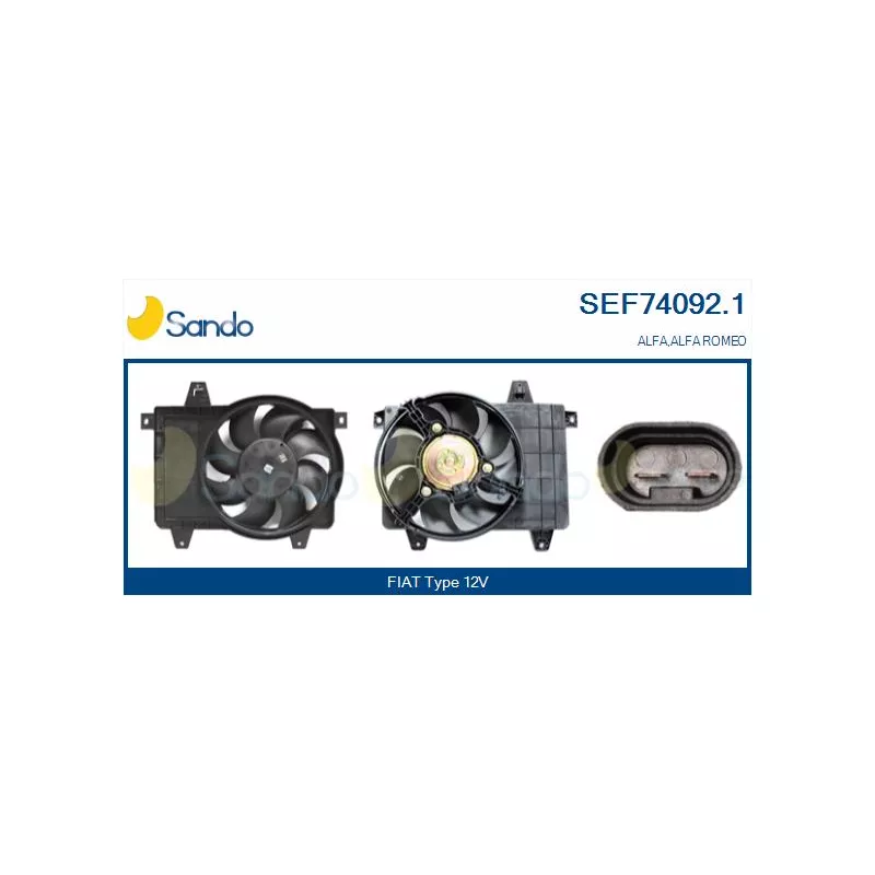 Moteur électrique, ventilateur pour radiateurs SANDO SEF74092.1