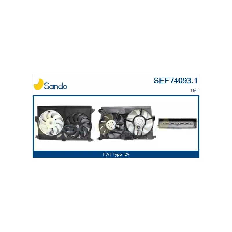 Moteur électrique, ventilateur pour radiateurs SANDO SEF74093.1
