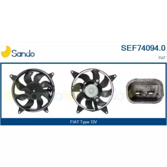 Moteur électrique, ventilateur pour radiateurs SANDO SEF74094.0