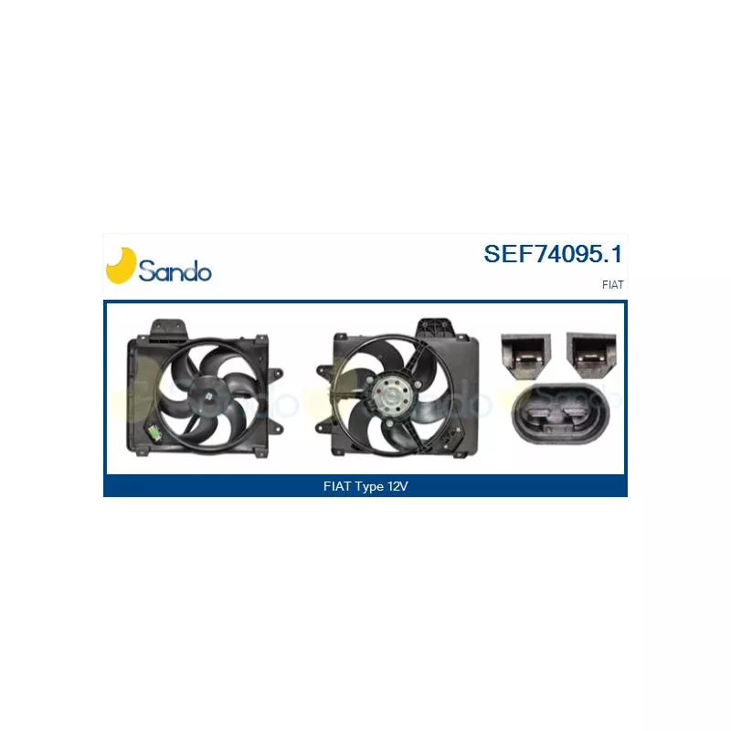 Moteur électrique, ventilateur pour radiateurs SANDO SEF74095.1