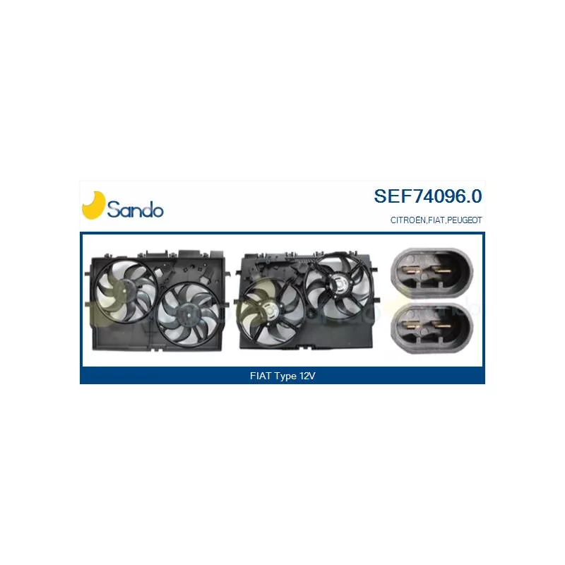Moteur électrique, ventilateur pour radiateurs SANDO SEF74096.0