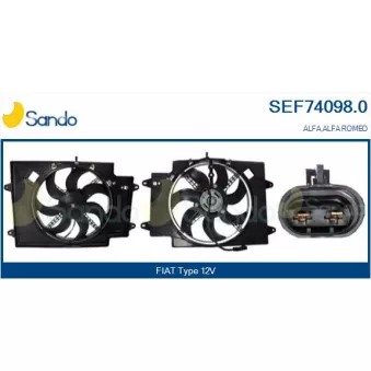 Moteur électrique, ventilateur pour radiateurs SANDO SEF74098.0