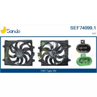 Moteur électrique, ventilateur pour radiateurs SANDO SEF74099.1