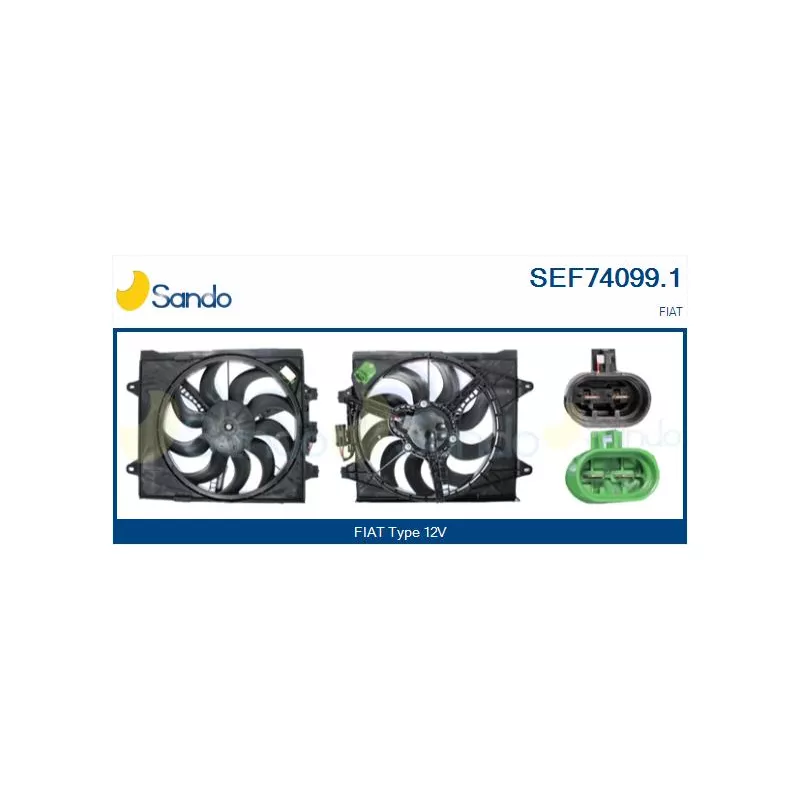 Moteur électrique, ventilateur pour radiateurs SANDO SEF74099.1