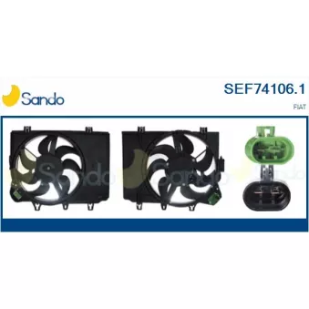 Moteur électrique, ventilateur pour radiateurs SANDO SEF74106.1