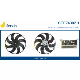 Ventilateur, refroidissement du moteur SANDO SEF74302.1