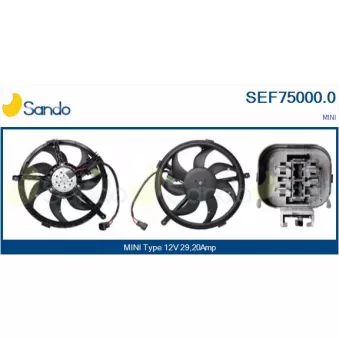 Moteur électrique, ventilateur pour radiateurs SANDO SEF75000.0