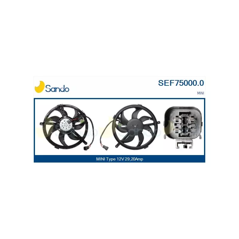 Moteur électrique, ventilateur pour radiateurs SANDO SEF75000.0