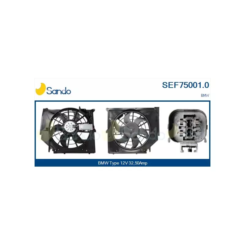 Moteur électrique, ventilateur pour radiateurs SANDO SEF75001.0