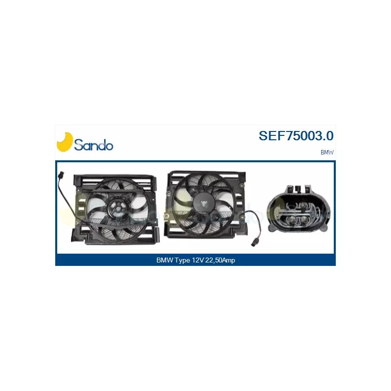 Moteur électrique, ventilateur pour radiateurs SANDO SEF75003.0