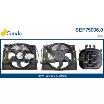 Moteur électrique, ventilateur pour radiateurs SANDO SEF75006.0