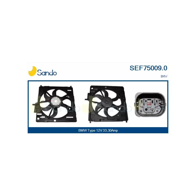Moteur électrique, ventilateur pour radiateurs SANDO SEF75009.0