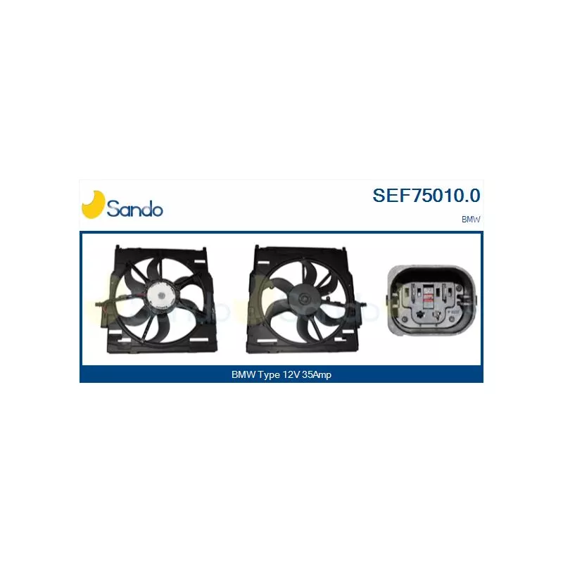 Moteur électrique, ventilateur pour radiateurs SANDO SEF75010.0