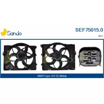Moteur électrique, ventilateur pour radiateurs SANDO SEF75015.0