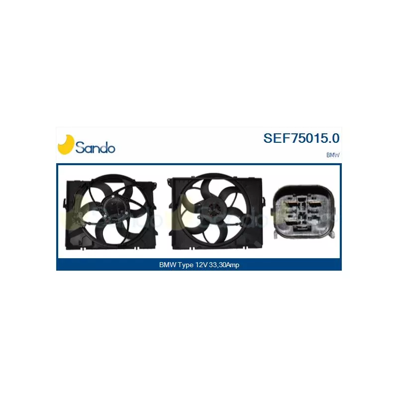 Moteur électrique, ventilateur pour radiateurs SANDO SEF75015.0
