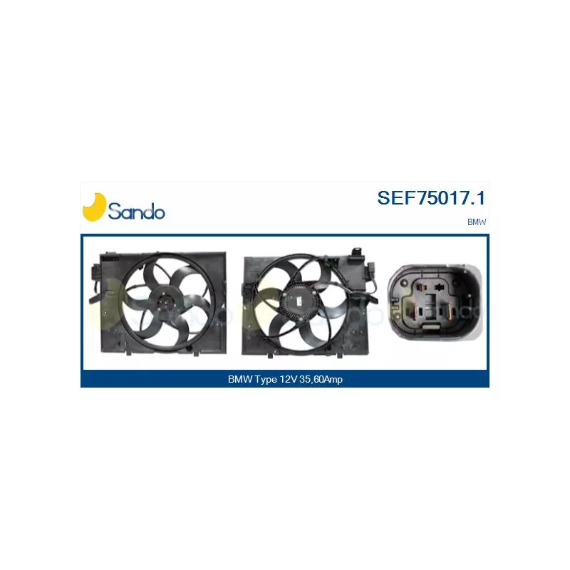 Moteur électrique, ventilateur pour radiateurs SANDO SEF75017.1