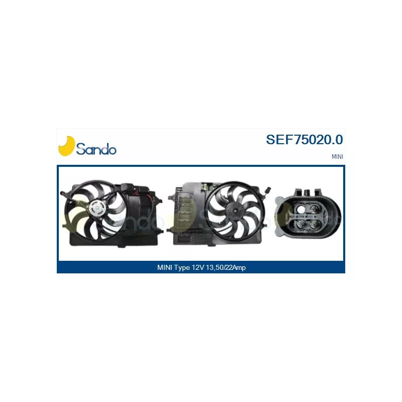 Moteur électrique, ventilateur pour radiateurs SANDO SEF75020.0
