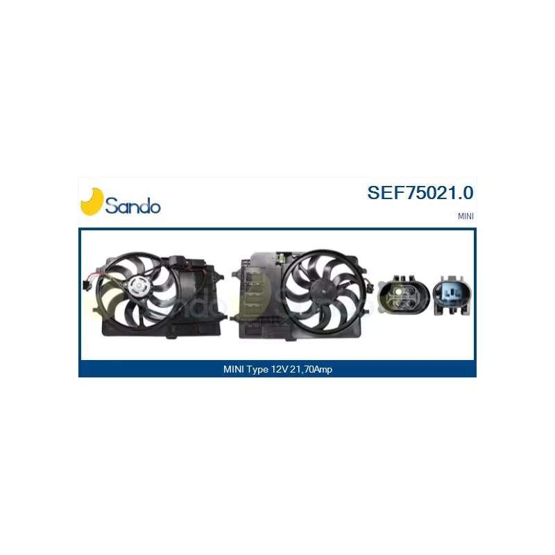 Moteur électrique, ventilateur pour radiateurs SANDO SEF75021.0