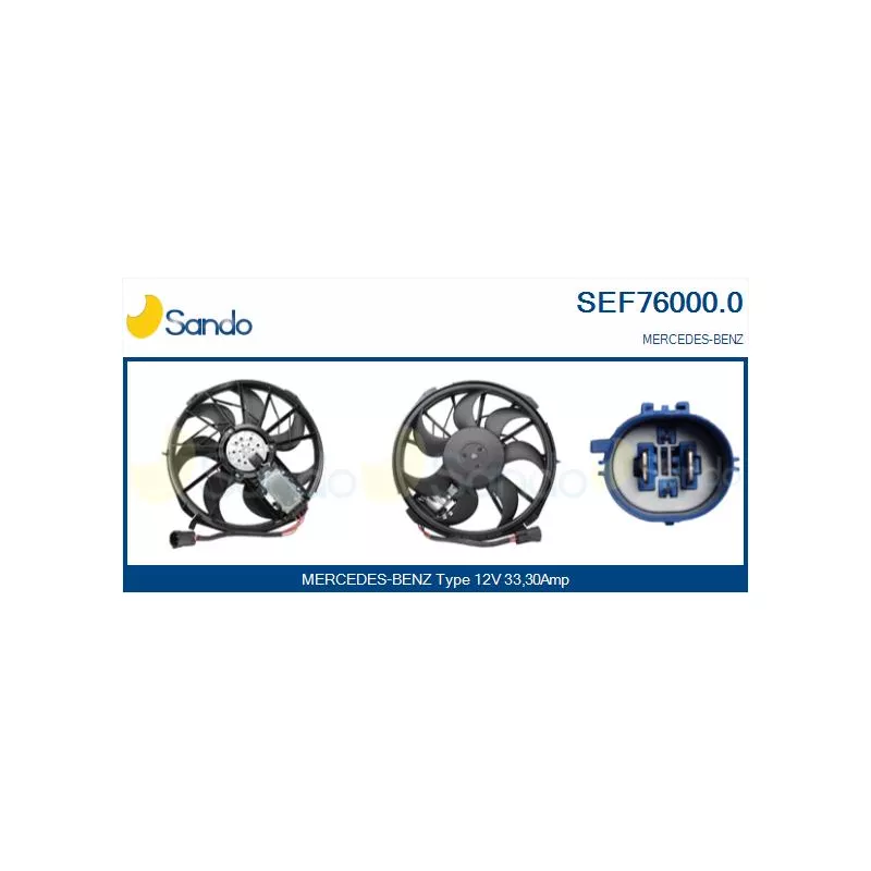 Moteur électrique, ventilateur pour radiateurs SANDO SEF76000.0