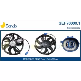 Moteur électrique, ventilateur pour radiateurs SANDO SEF76000.1